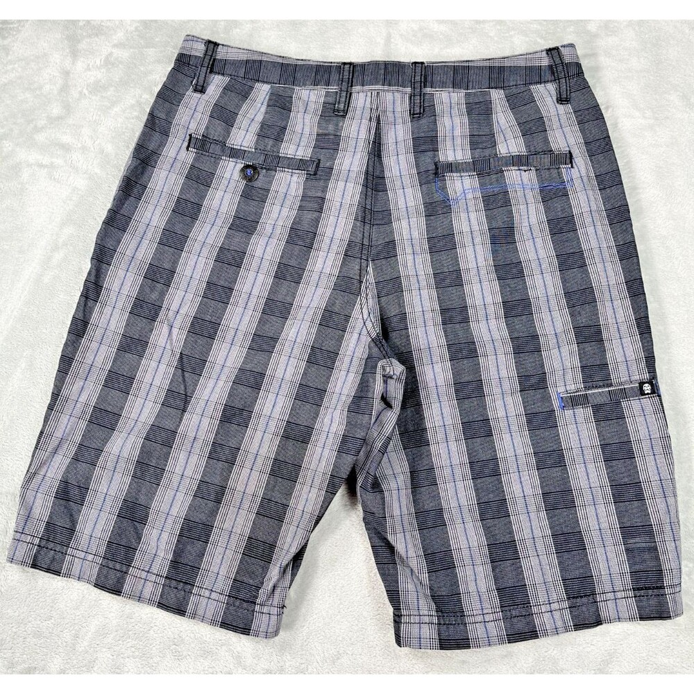 Vans Mens Plaid Casual Shorts Gray Black Skate Chino Size 32 - Picture 5 of 8